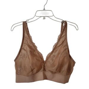 Glamorise Tan Seamless Bra with Wide Straps